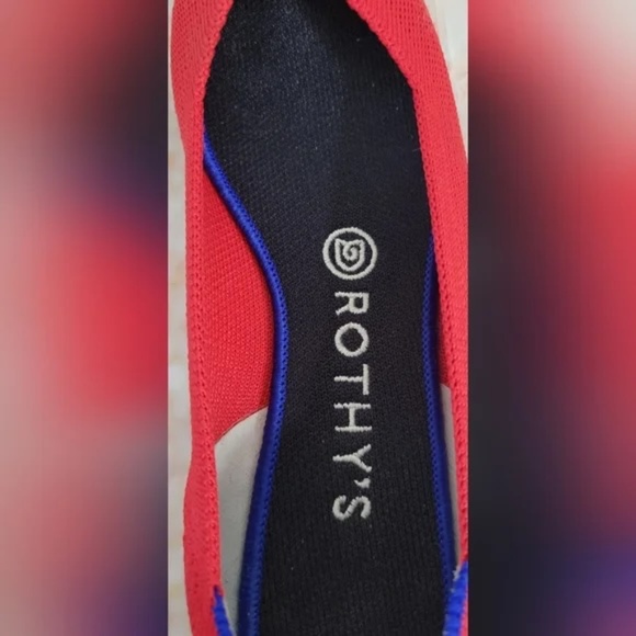 Rothy's The Point Chilli Red Woman 8 Flats - Picture 7 of 9